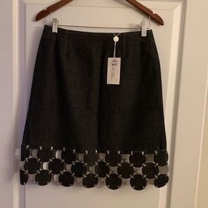 Paco Rabanne designer denim skirt